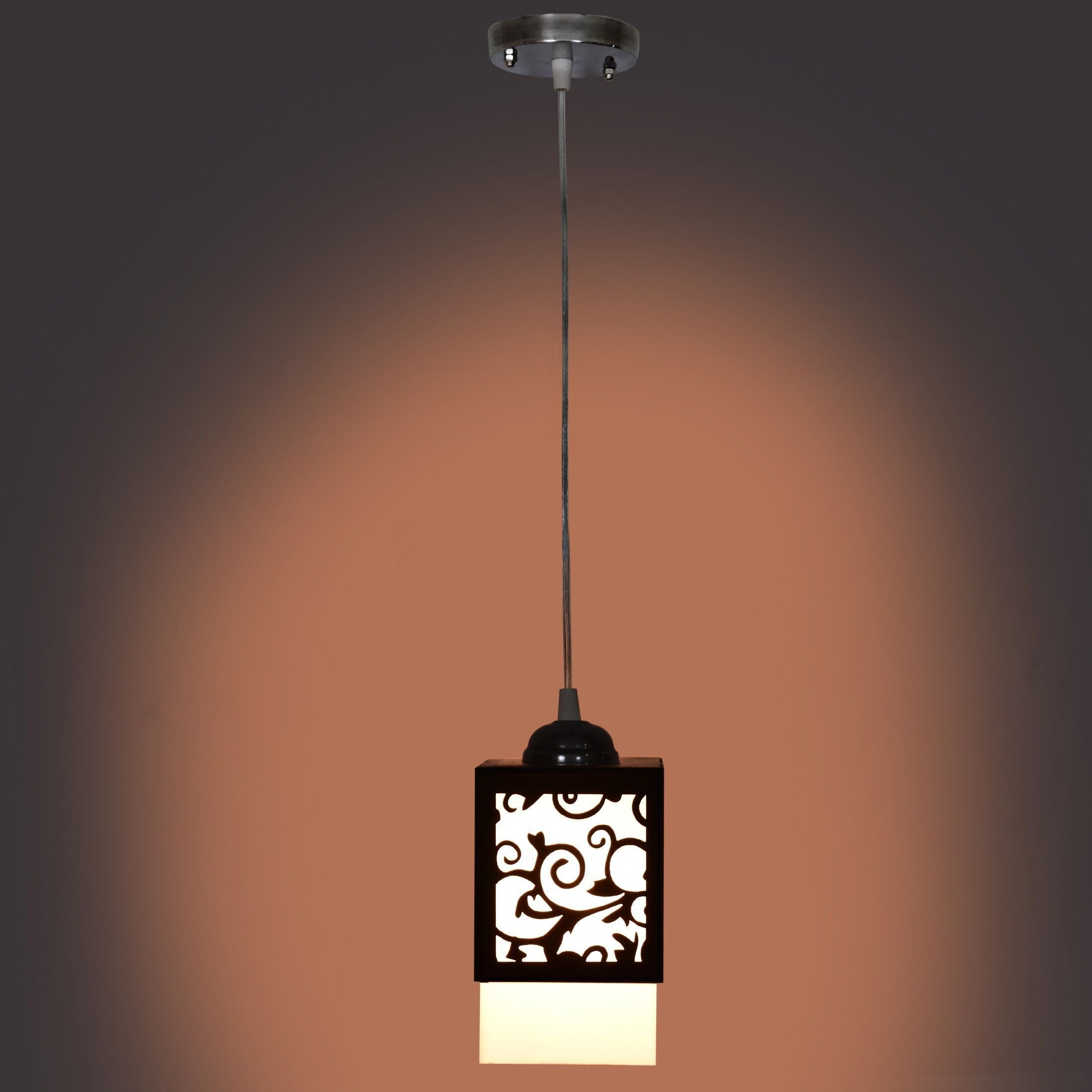 lakhaji Wooden Hanging Thali Lamp Elegance for Home Decor and Festive Celebrations Chandelier Ceiling Lamp-picture-2