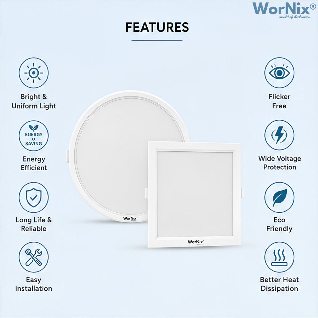 wornix 10W Surface Rimless Round LED Panel Light Ceiling Light Ceiling Lamp-picture-10