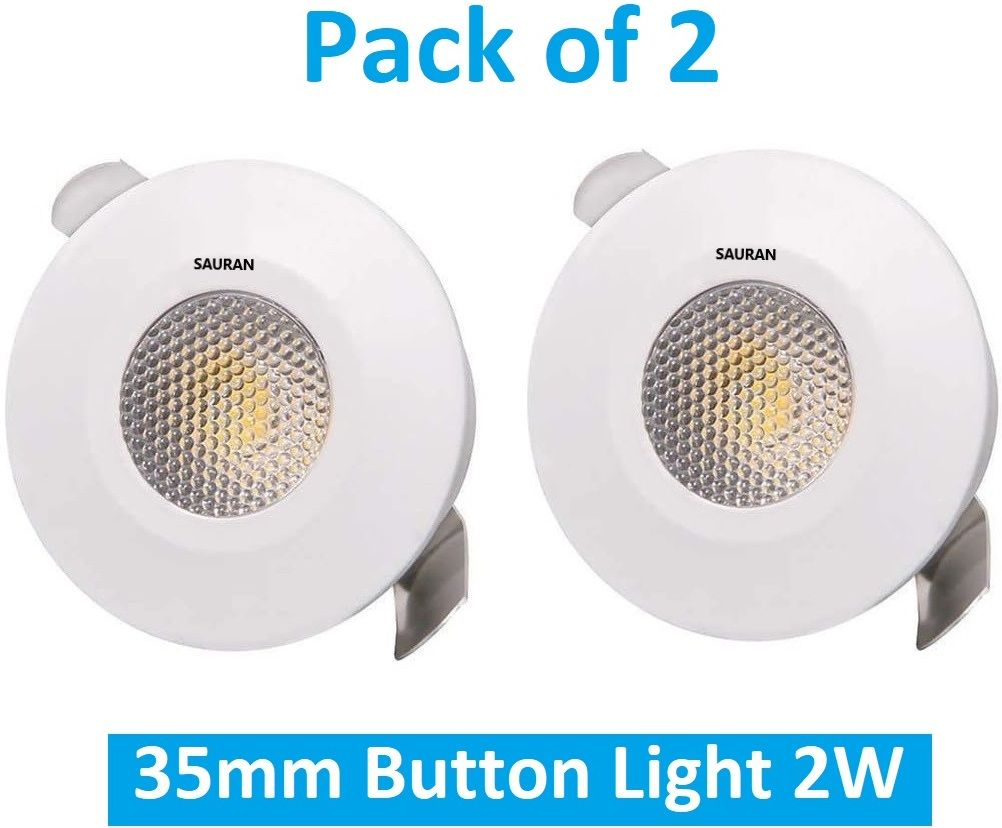 sauran Pack of 2 35mm LED Button Light 2W MBL16.2 Ceiling Light Ceiling Lamp-picture-12