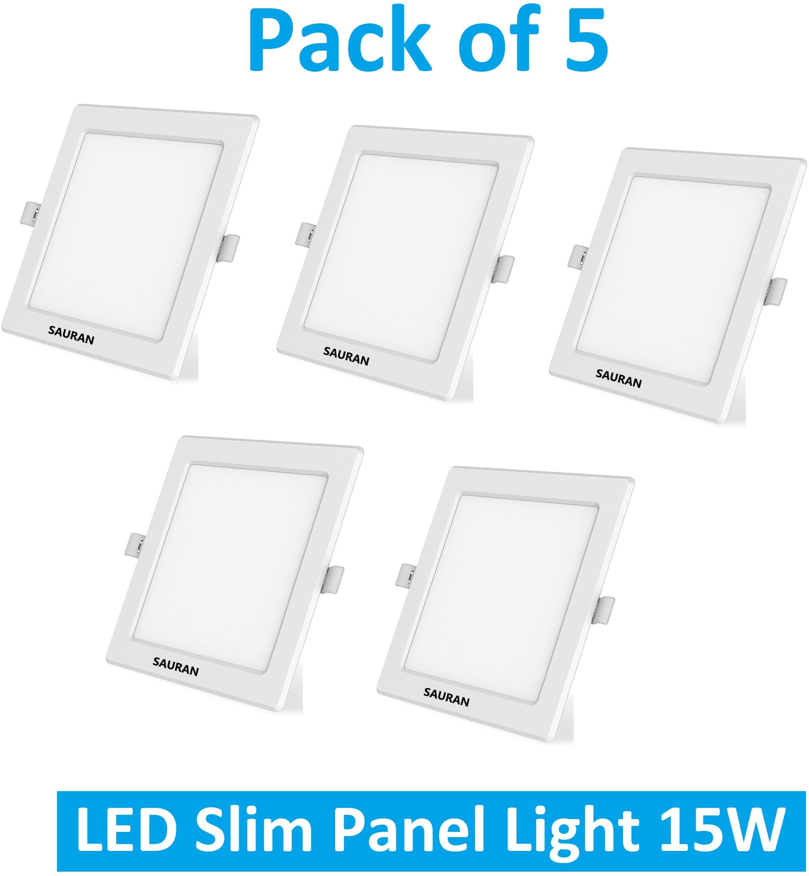 Pack of 5 Square LED Slim Panel Natural White Light 15W LSP 64.3 (With Warranty) Ceiling Light Ceiling Lamp-image-35