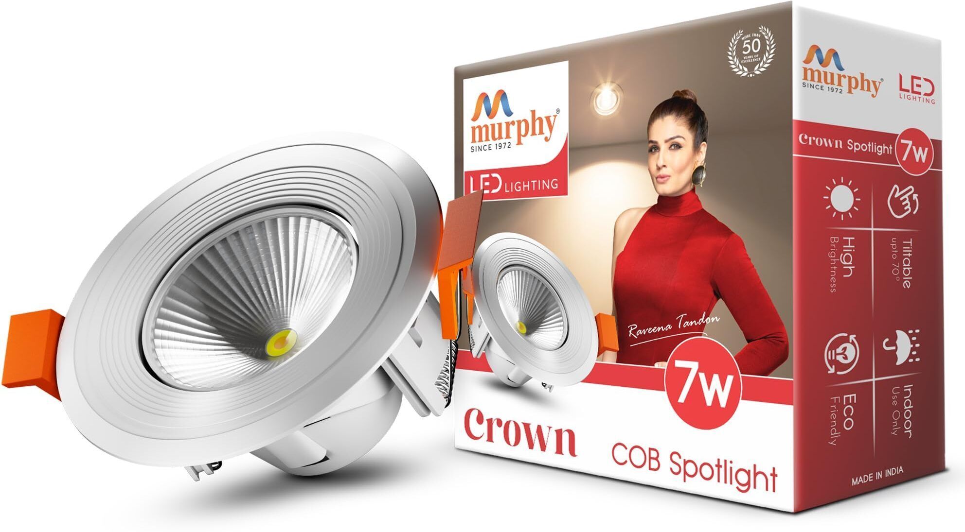 7W Crown LED Spot Round Panel Conceal Down Light (Pack of 1, Warm White) Ceiling Light Ceiling Lamp-image-13