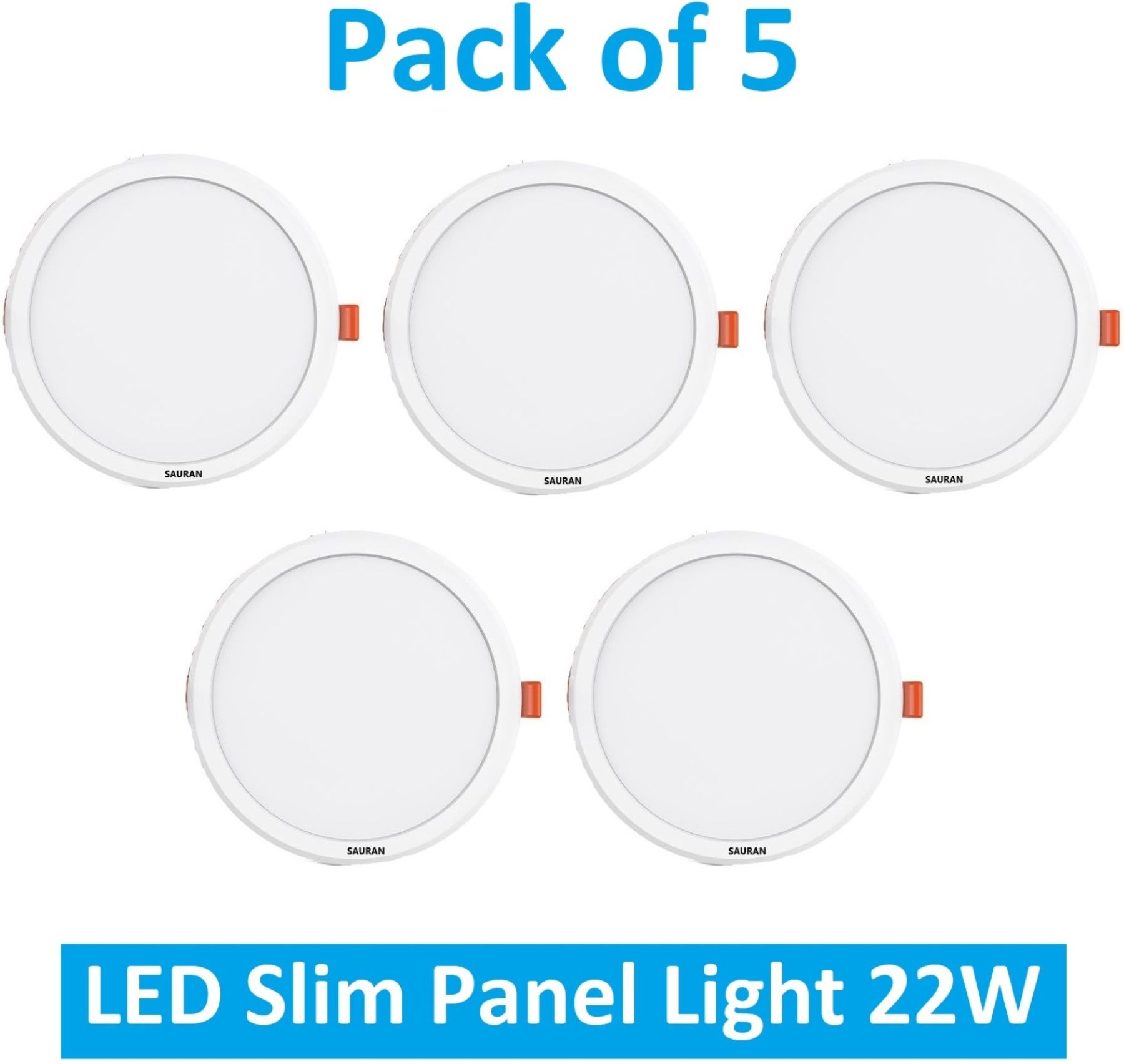 sauran Pack of 5 Round LED Slim Panel Natural White Light 22W LSP 29.3 (With Warranty) Ceiling Light Ceiling Lamp-picture-37