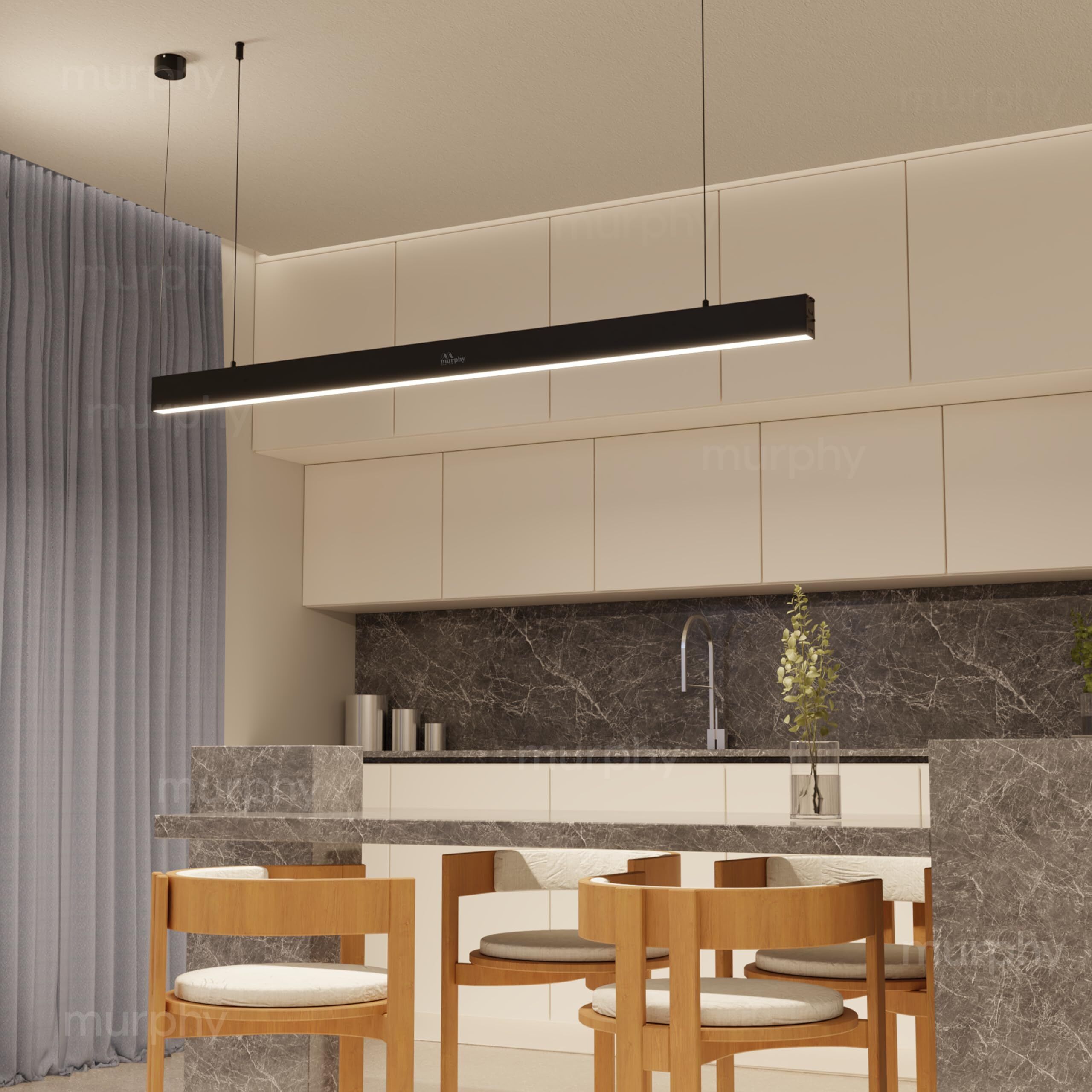 4ft LED Linear Pendant Light 45W Natural White, Pack of 1 Ceiling Light Ceiling Lamp-image-48