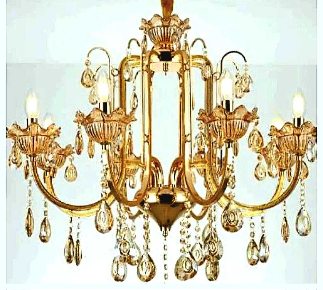 kayuv Modern Big Size Metal Chandelier with-6-Bulb jhumar For Hall, Dining ,Living Chandelier Ceiling Lamp-picture-33