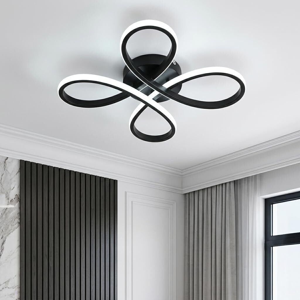 Modern Flower Shape LED Ceiling Light 36W Cool White for Home Interior Rooms Ceiling Light Ceiling Lamp-image-2