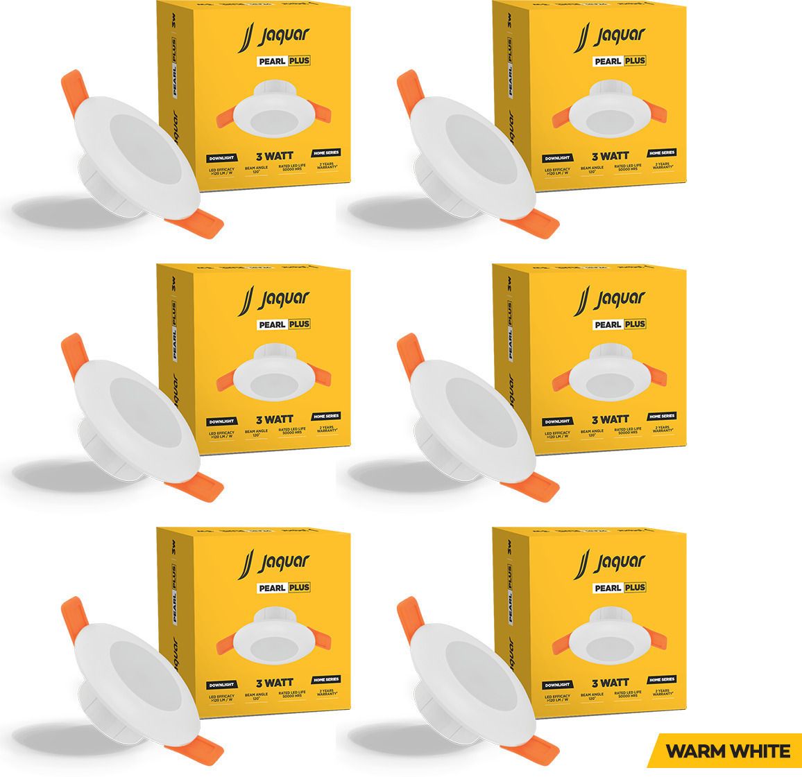 3W Pearl Plus Round Downlight - Warm (Pack of 6) Ceiling Light Ceiling Lamp-image-45
