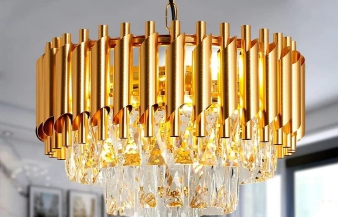 Chandilier Hanging Ceilling Pendant Jhumar Ceiling Lamp (Colour ,Gold) Ceiling Chandelier Ceiling Lamp-image-24