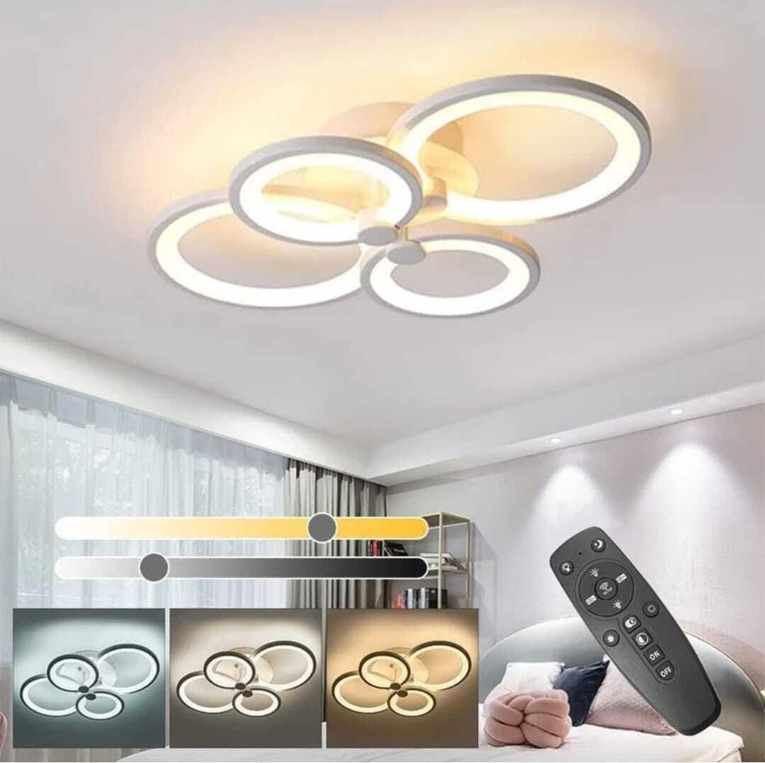 54W LED Ceiling Light for Living Room 3-Color LED Ceiling Light with Remote Chandelier Ceiling Lamp-image-34