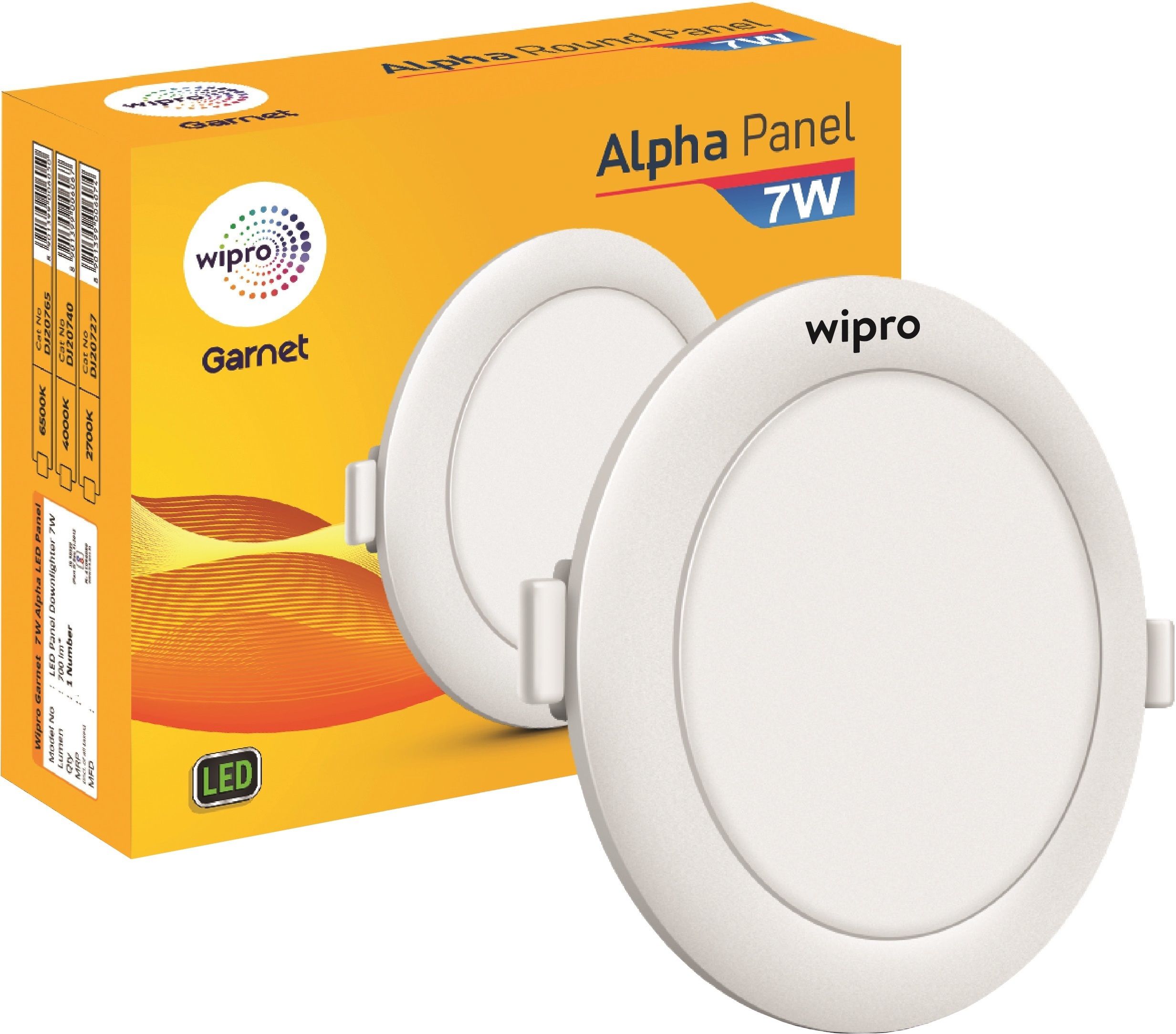 wipro Garnet 7w Alpha Panel Round (Pack of 1 ) Recessed Ceiling Lamp-picture-22