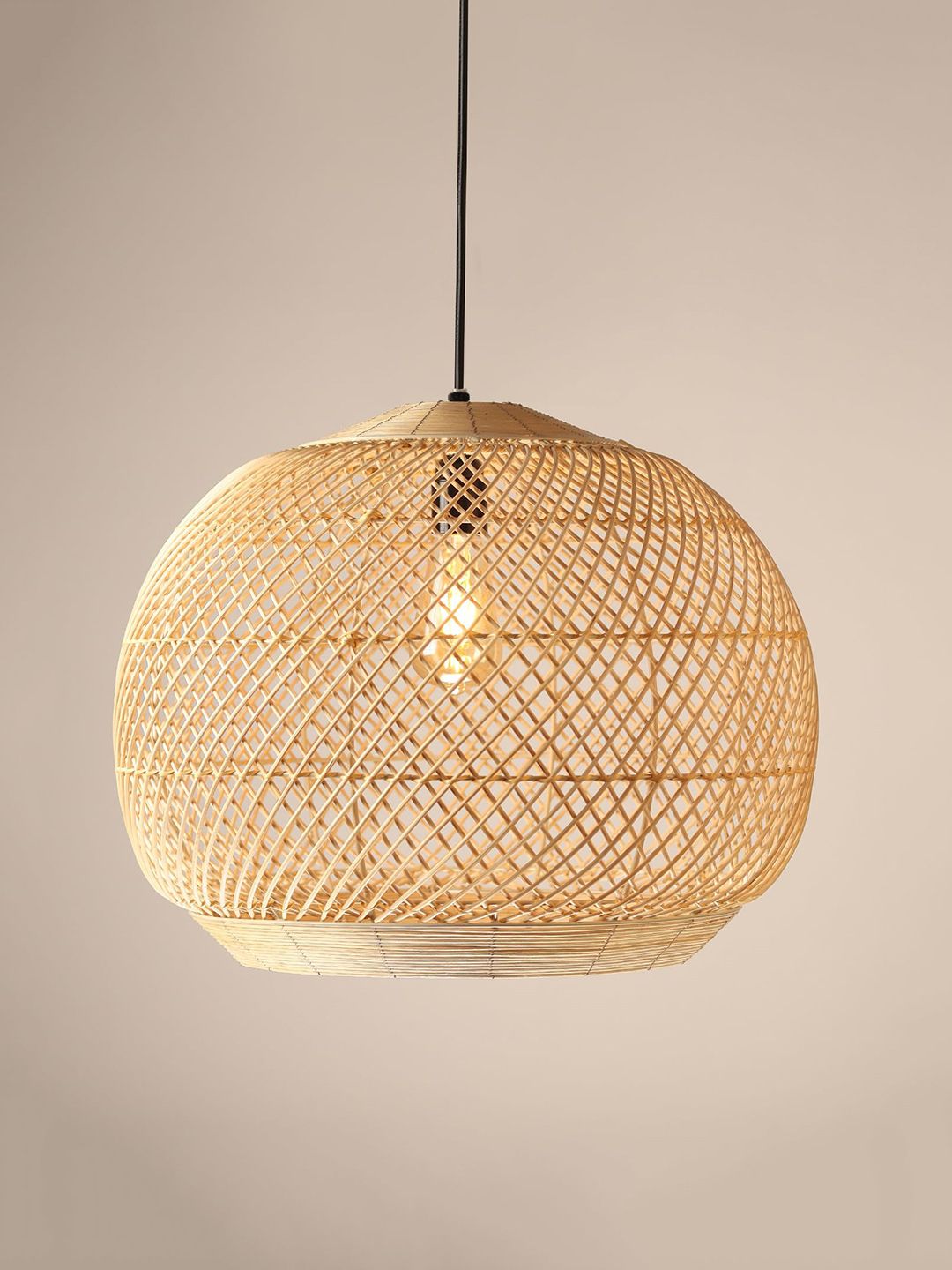 habere india Minimalist Bamboo Ceiling Light for Dining Room and Home Pendant Lamp Ceiling Lamp-picture-11