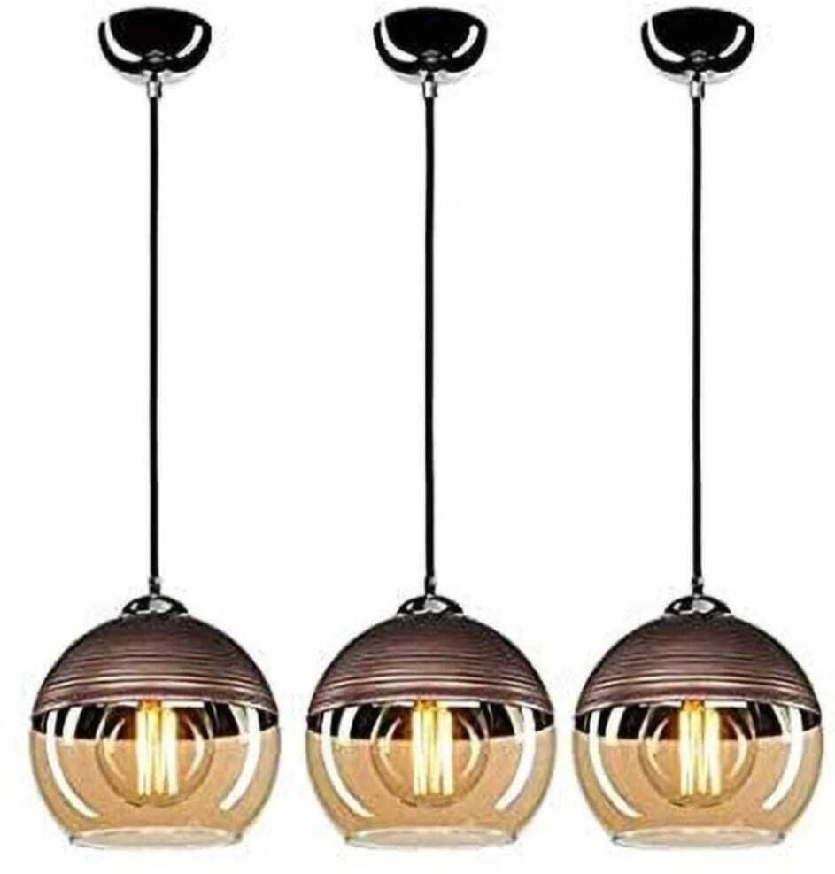 Light For Home ,Caf? , Restorant (Pack Of 3) Chandelier Ceiling Lamp (Gold) Ceiling Light Ceiling Lamp-image-35