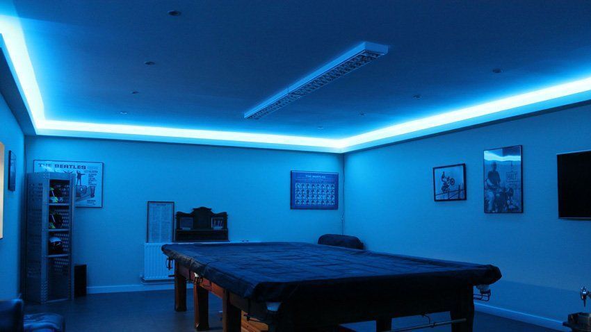 LED Ceiling Cove Light (6 Mtr.) Dual LED (120 LED/Mtr), With Adapter, Blue Light Ceiling Light Ceiling Lamp-image-32