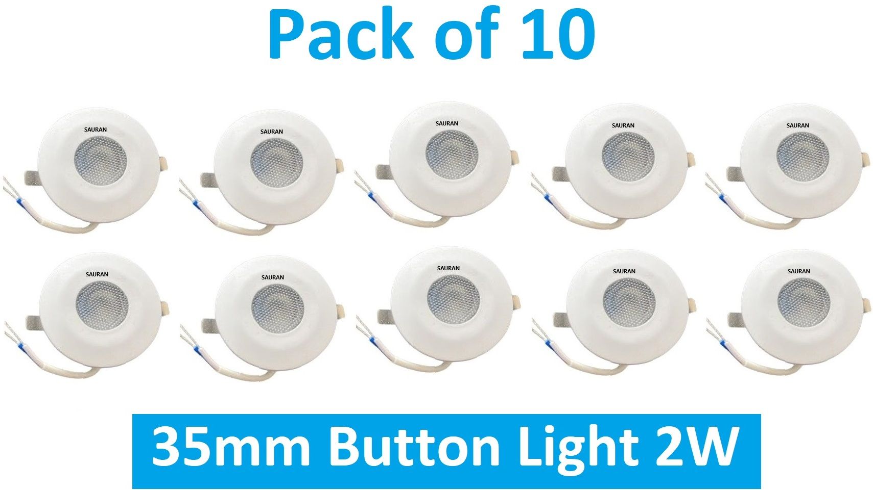 sauran Pack of 10 35mm LED Button Light 2W MBL11.4 Ceiling Light Ceiling Lamp-picture-30