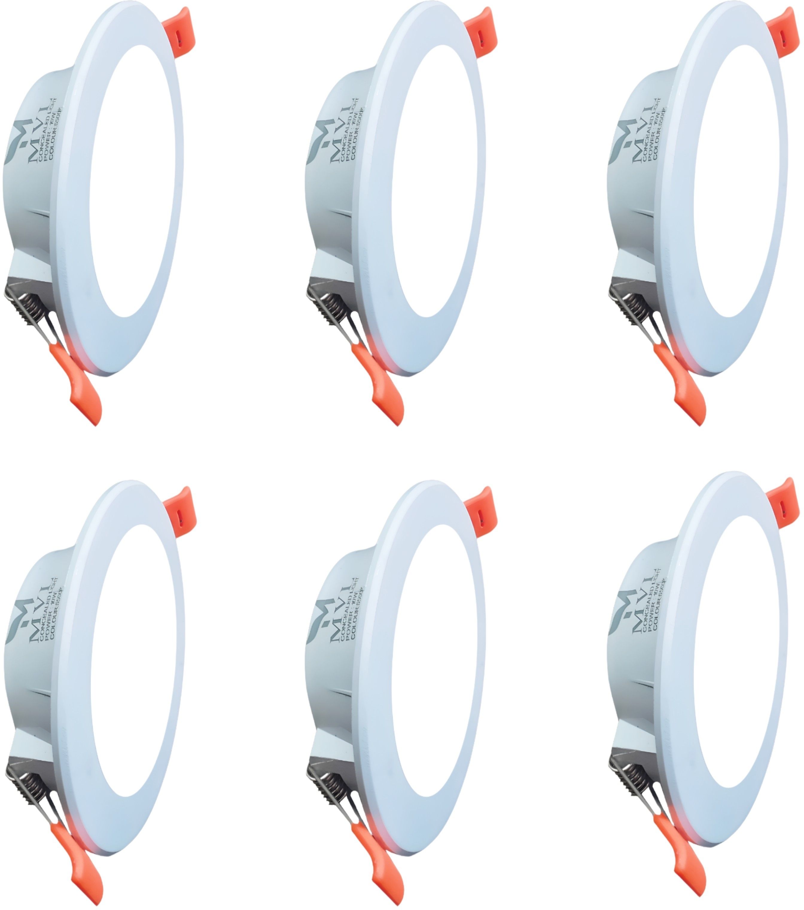 Maxa 10-Watts Round Led Panel Conceal Down Pack of 6 Ceiling Light Ceiling Lamp