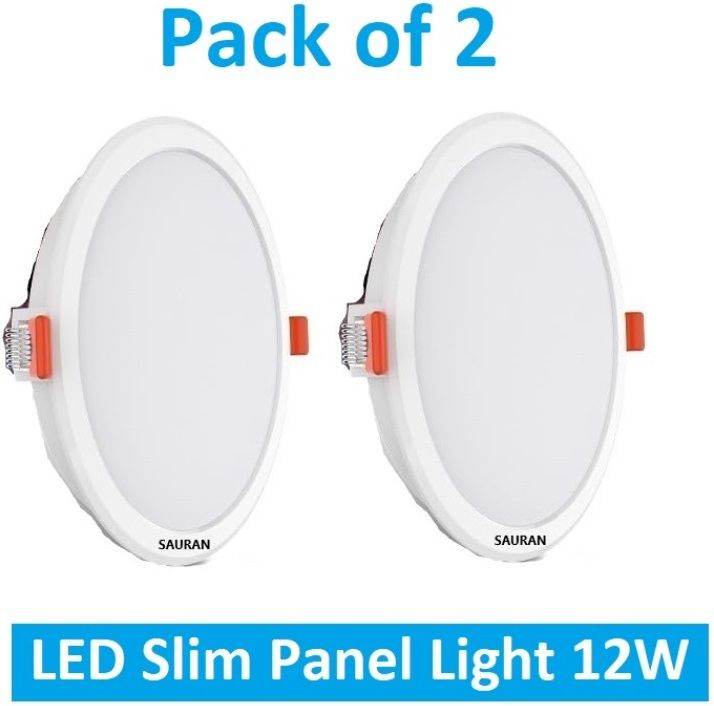 sauran Pack of 2 Round LED Slim Panel Natural White Light 12W LSP 10.2 (With Warranty) Ceiling Light Ceiling Lamp-picture-13