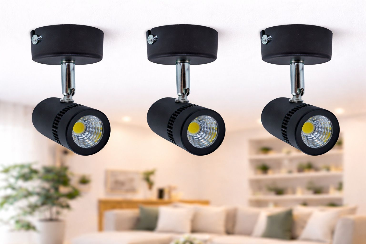 hbx HQ LED Wall/Ceiling/ Surface Spot Light (3W) Picture Light, WARM WHITE Light, 3 Spot Light Ceiling Lamp-picture-32