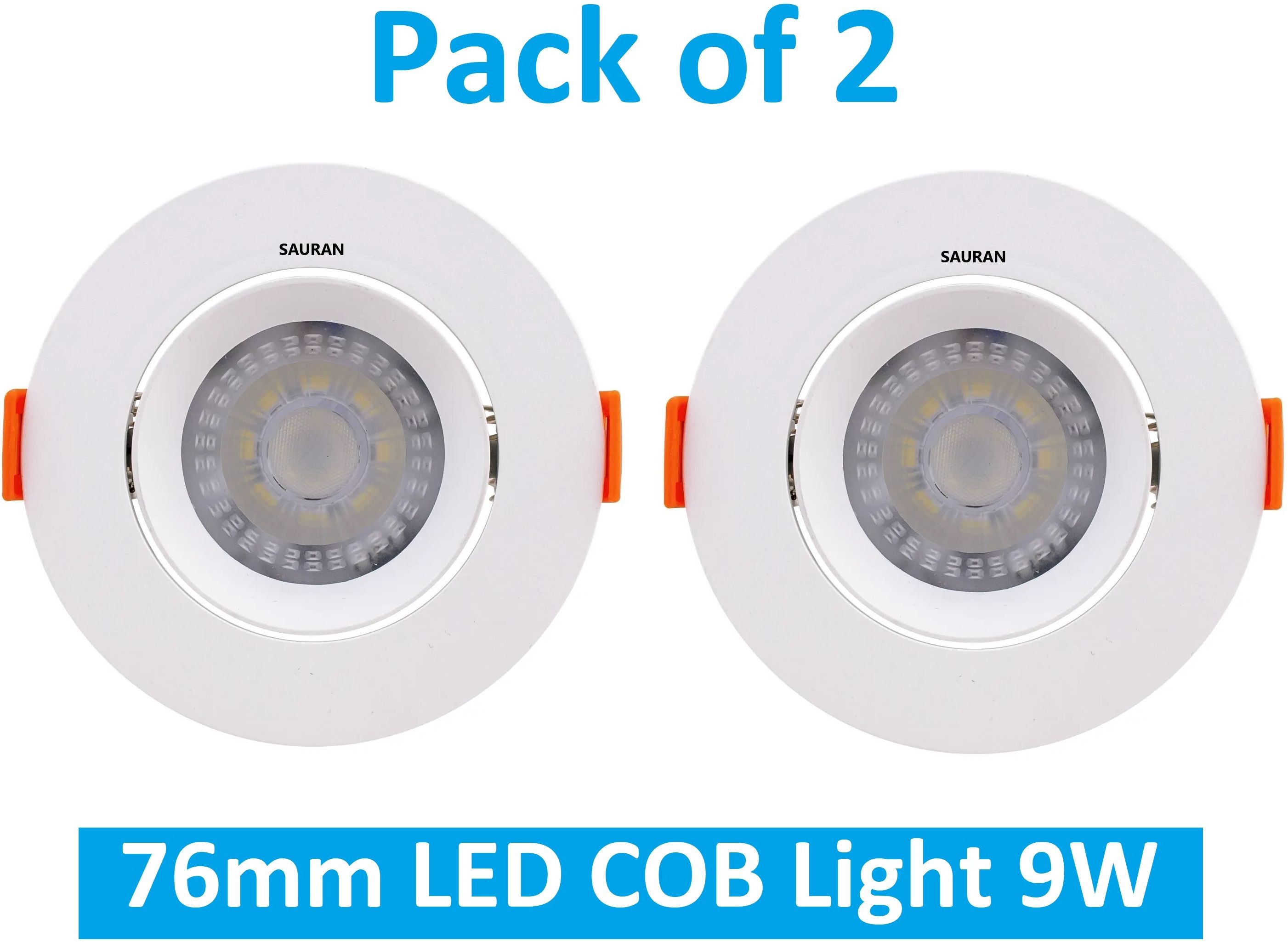 sauran Pack of 2 76mm LED COB Pure White Light 9W LEC19.2 (With Warranty) Ceiling Light Ceiling Lamp-picture-29