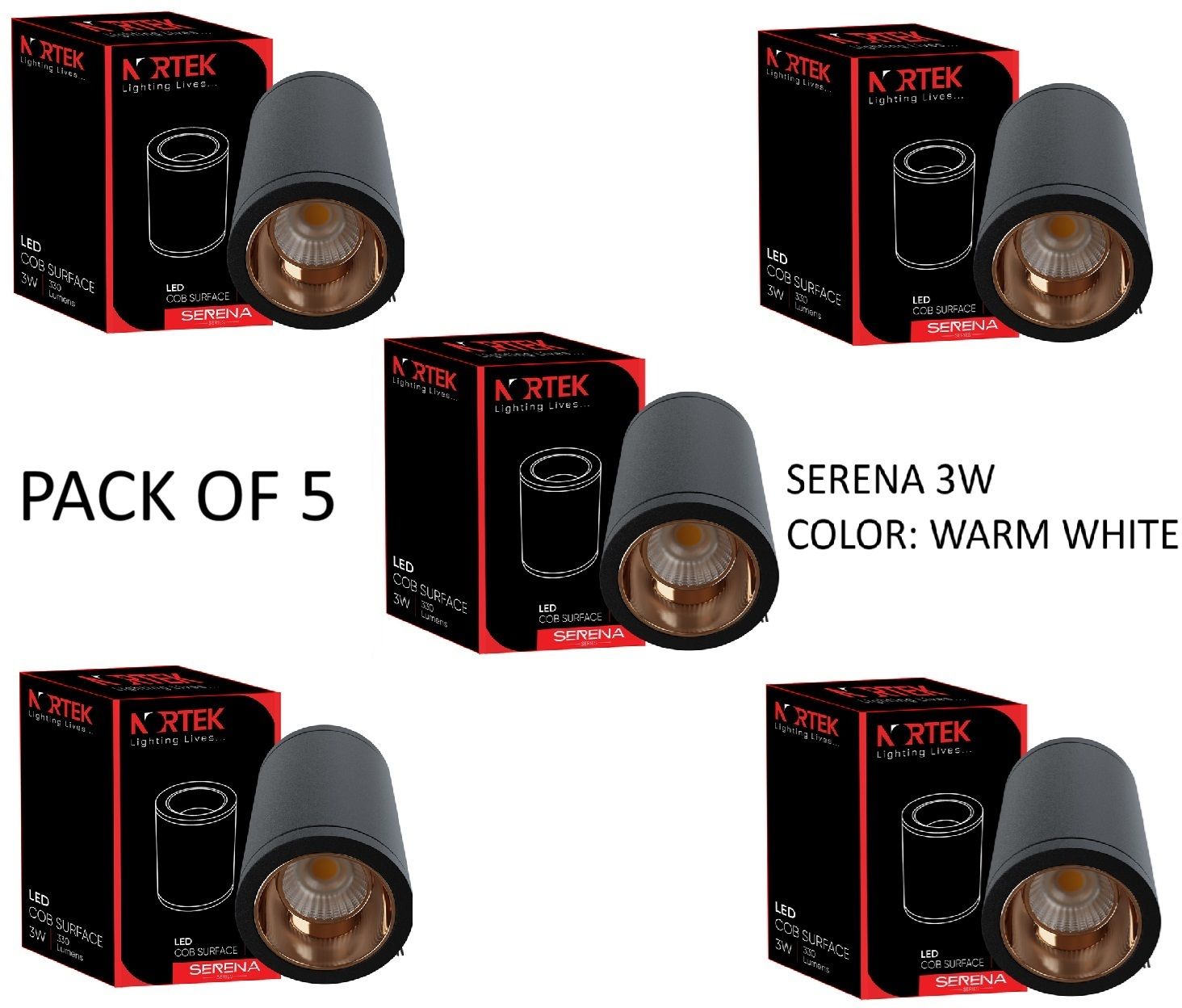 Serena 3W Cylindrical Cob Led Light Black Body Rose Gold Reflector Warm White Surface Ceiling Light Ceiling Lamp