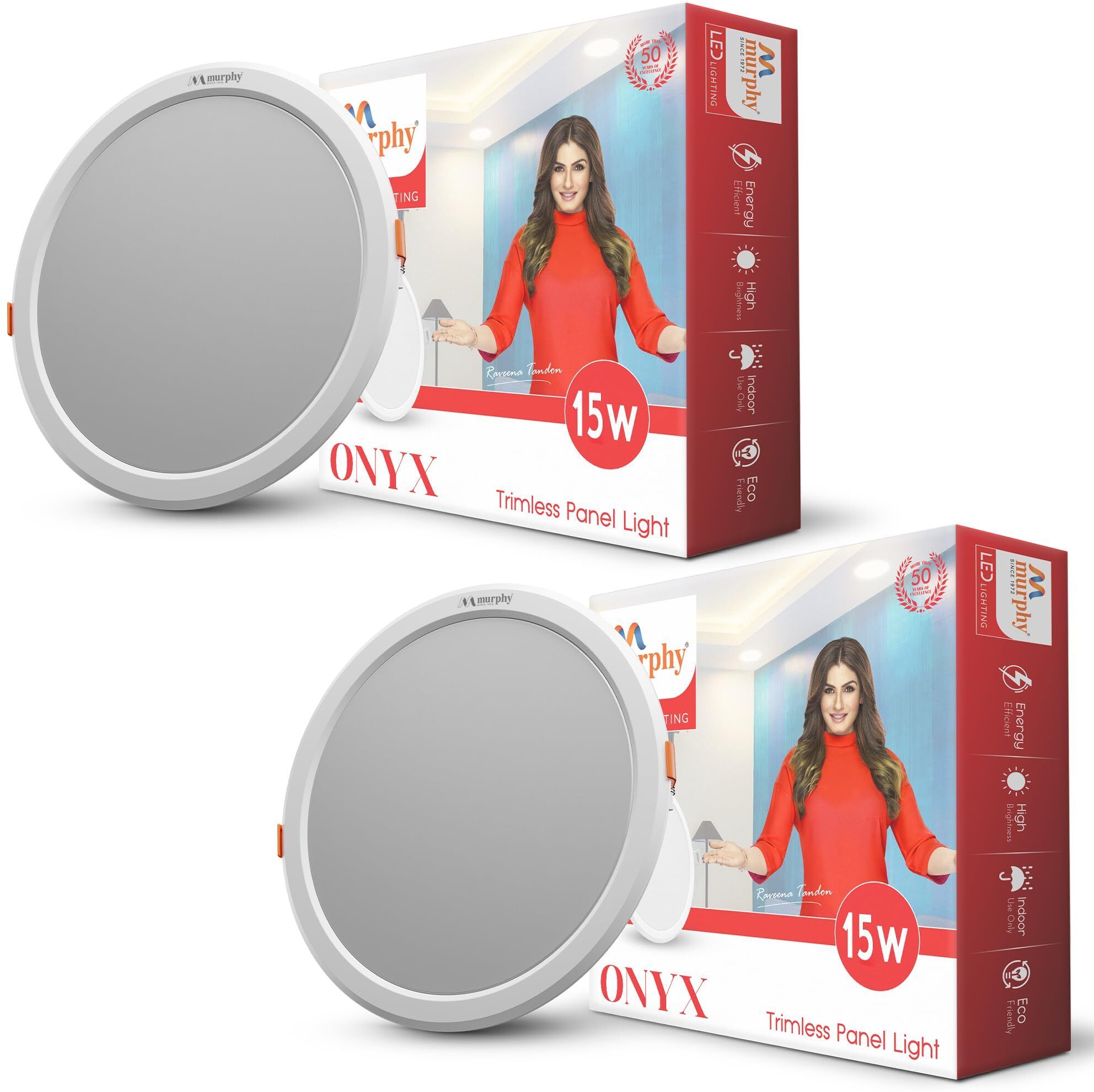 Trimless Round LED – 15W Natural WhiteRecessed Ceiling Downlight Pack of 2 Ceiling Light Ceiling Lamp-image-7