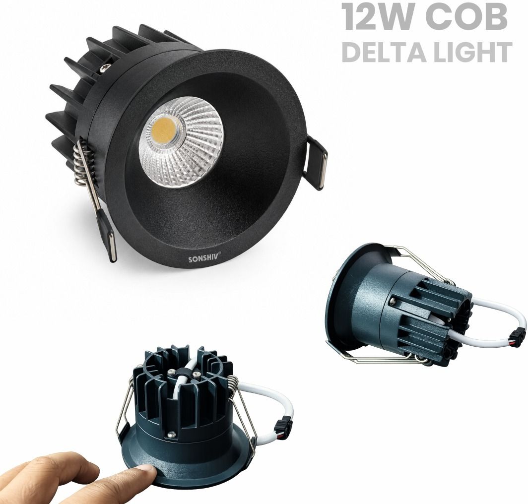 SONSHIV COB DELTA LIGHT BLACK BODY 12W Ceiling Lamp-picture-31