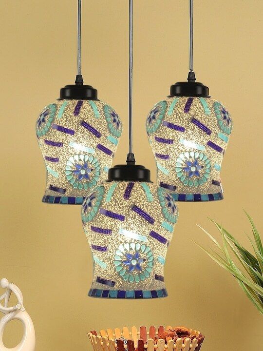 MSM SPECIAL BORKHA THALI Chandelier Ceiling Lamp (Multicolor) Ceiling Light Ceiling Lamp-image-24