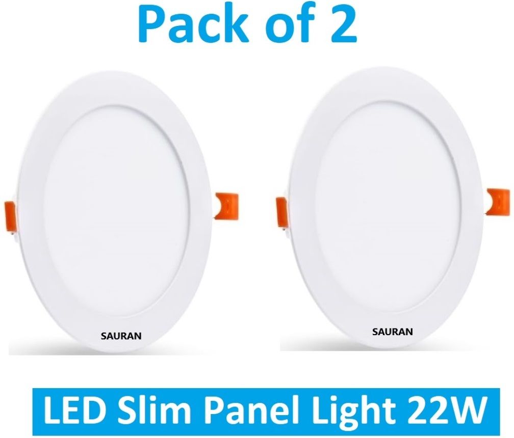 sauran Pack of 2 Round LED Slim Panel Natural White Light 22W LSP 35.2 (With Warranty) Ceiling Light Ceiling Lamp-picture-9