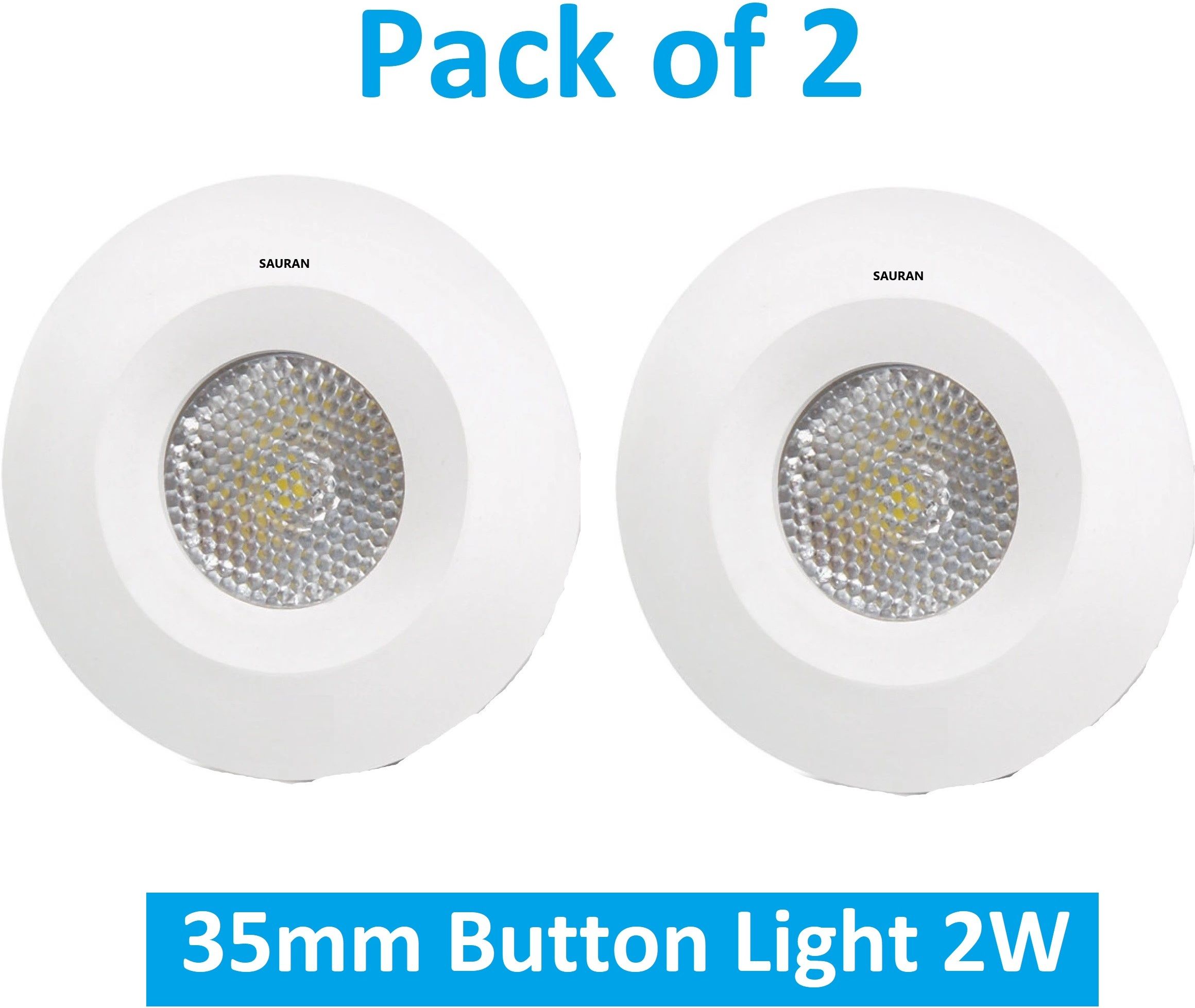 sauran Pack of 2 35mm LED Button Light 2W MBL2.2 Ceiling Light Ceiling Lamp-picture-12