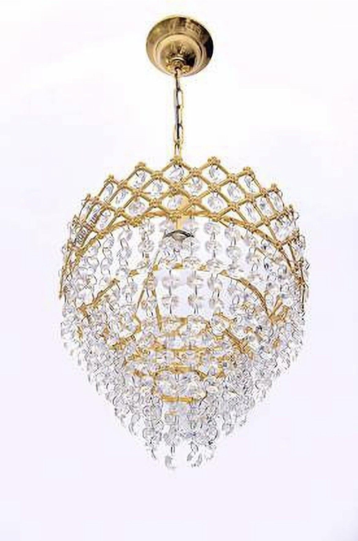 Golden Color Crystal Jhumar Hanging Light Flush Mount Ceiling Lamp Ceiling Light Ceiling Lamp-image-5