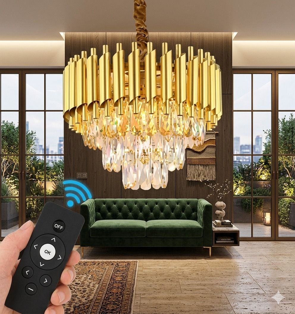 300MM gold moving LUXURY chandelier Chandelier Ceiling Lamp-image-22