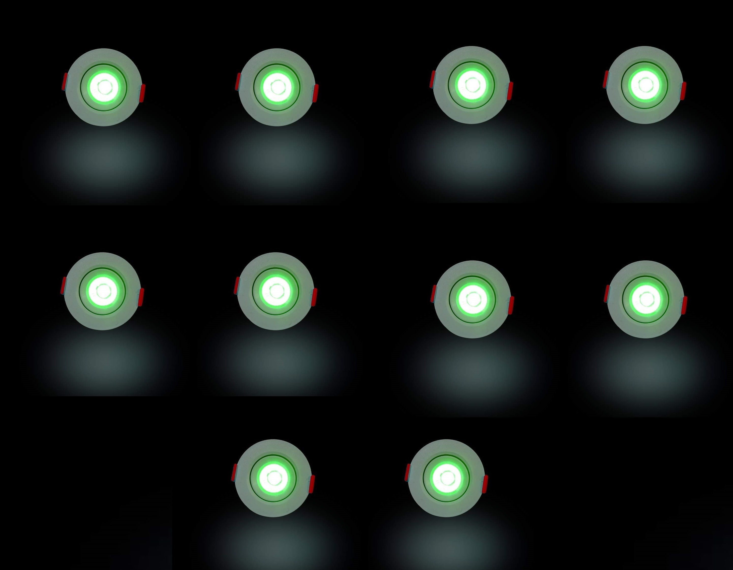 d'mak D’Mak™ 1 Watt LED COB/Spot Light/Button Light (Green) Round Driver Included pack of 10 Recessed Ceiling Light Ceiling Lamp-picture-27