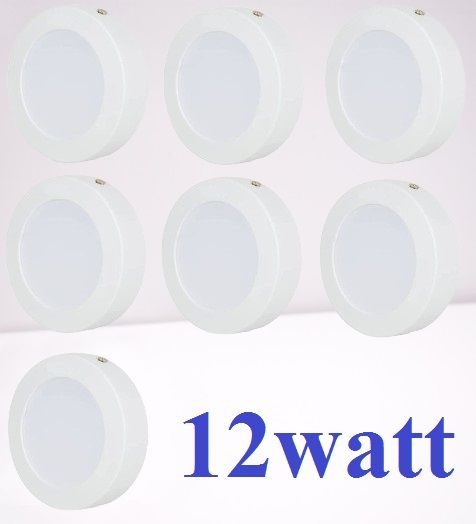 LED 12WATT Pack of 7 Round Surface Down Light Panel White Recessed Ceiling Light Ceiling Lamp-image-11