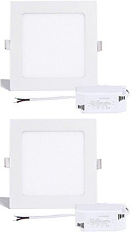 12 watt LED Square Slim Panel Light False Ceiling POP DownLight Indoor Light pack of 2 Recessed Ceiling Lamp