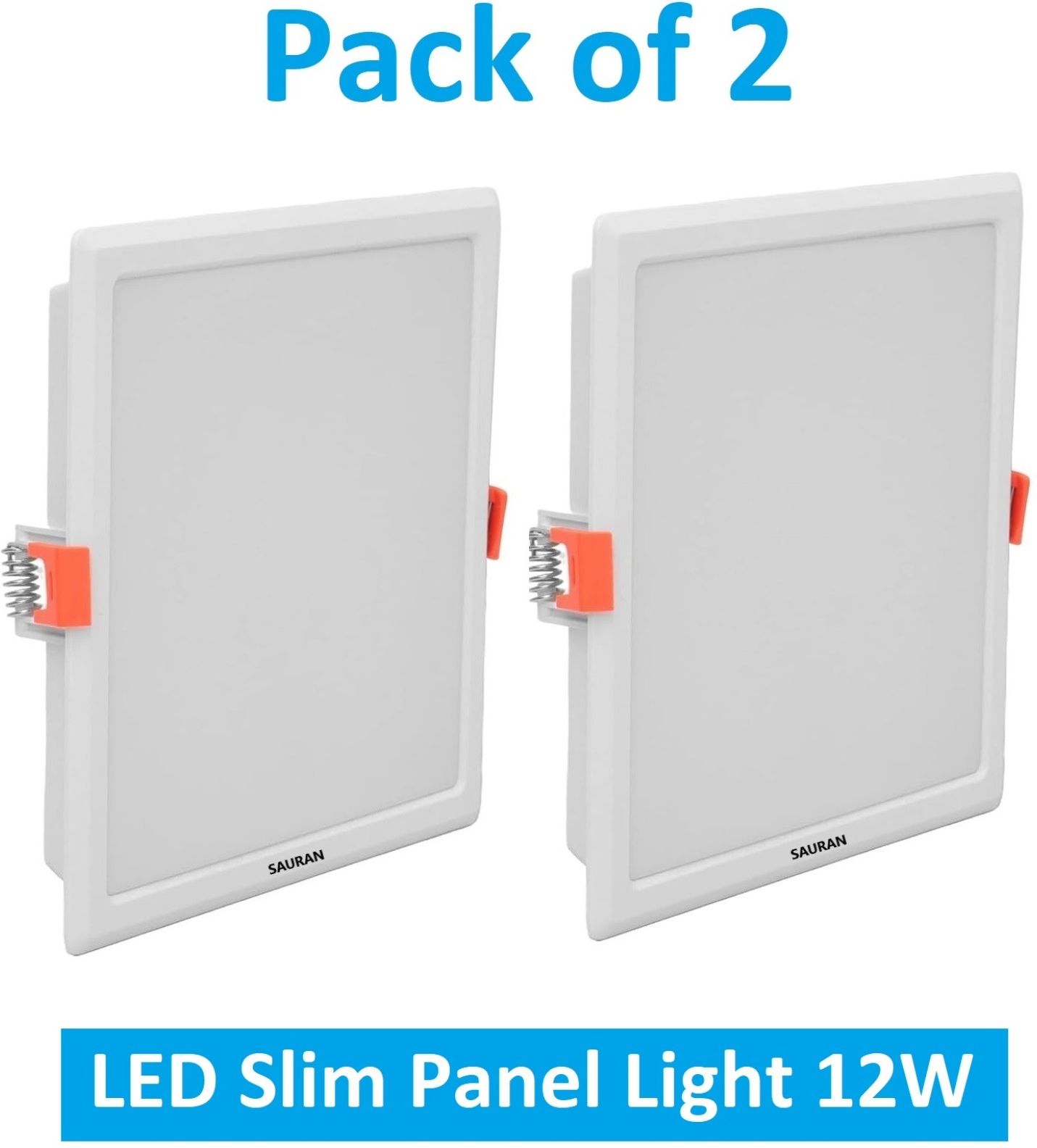 Pack of 2 Square LED Slim Panel Natural White Light 12W LSP 51.2 (With Warranty) Ceiling Light Ceiling Lamp-image-14