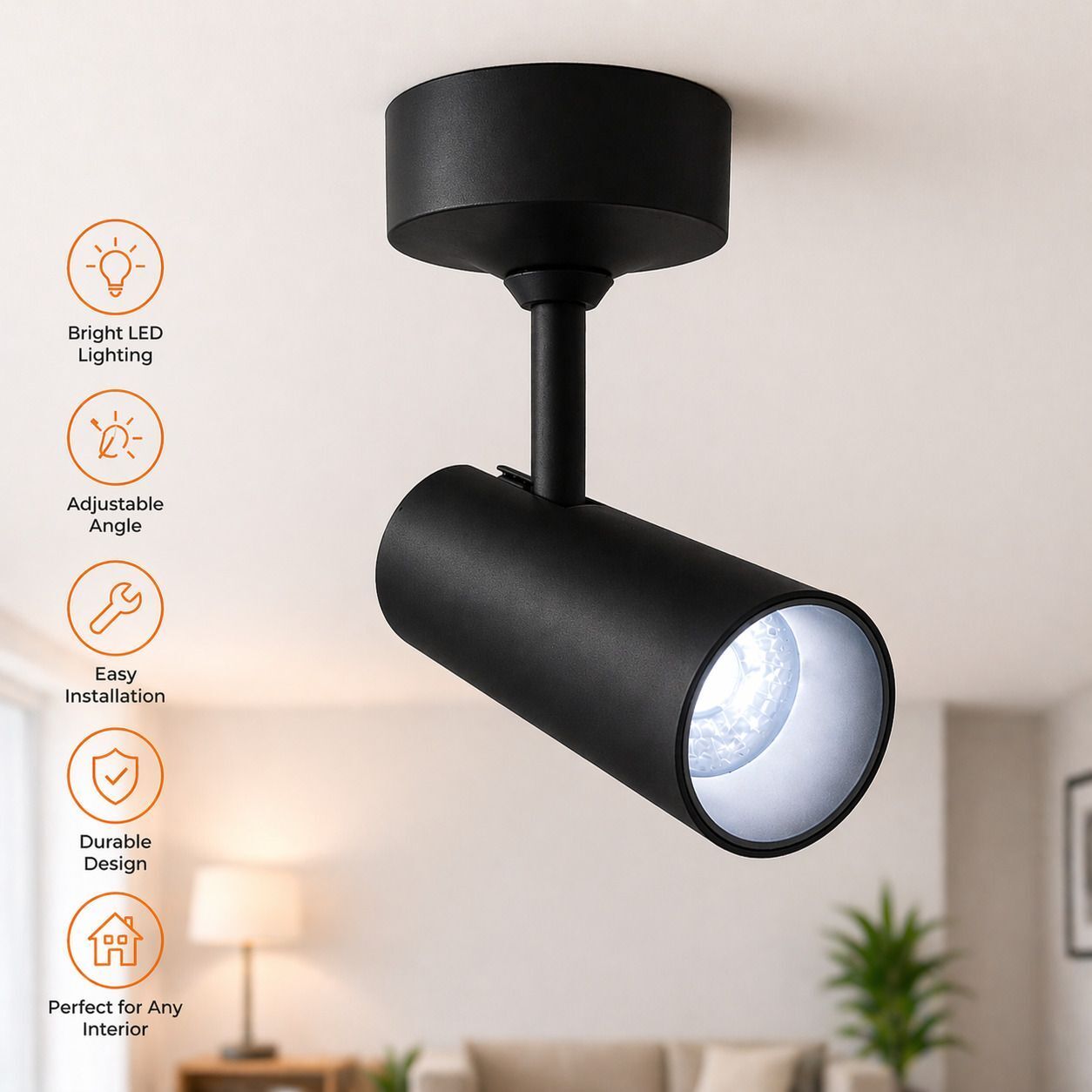 hbx LED Wall/Ceiling Adjustable Spot Light (10 Watt) Focus Down Light, COOL WHITE, 1 Spot Light Ceiling Lamp-picture-40