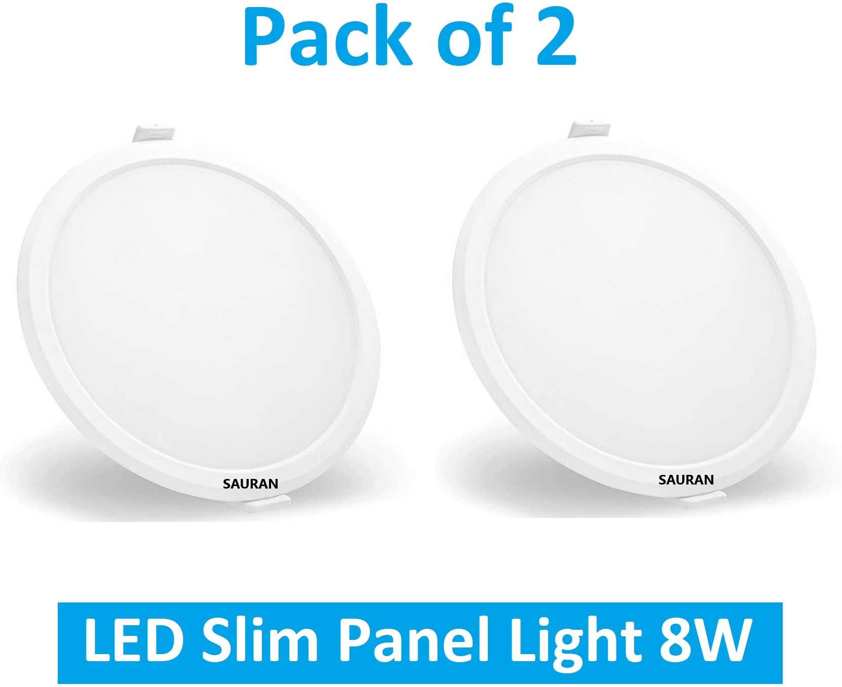 sauran Pack of 2 Round LED Slim Panel Natural White Light 8W LSP 9.2 (With Warranty) Ceiling Light Ceiling Lamp-picture-25