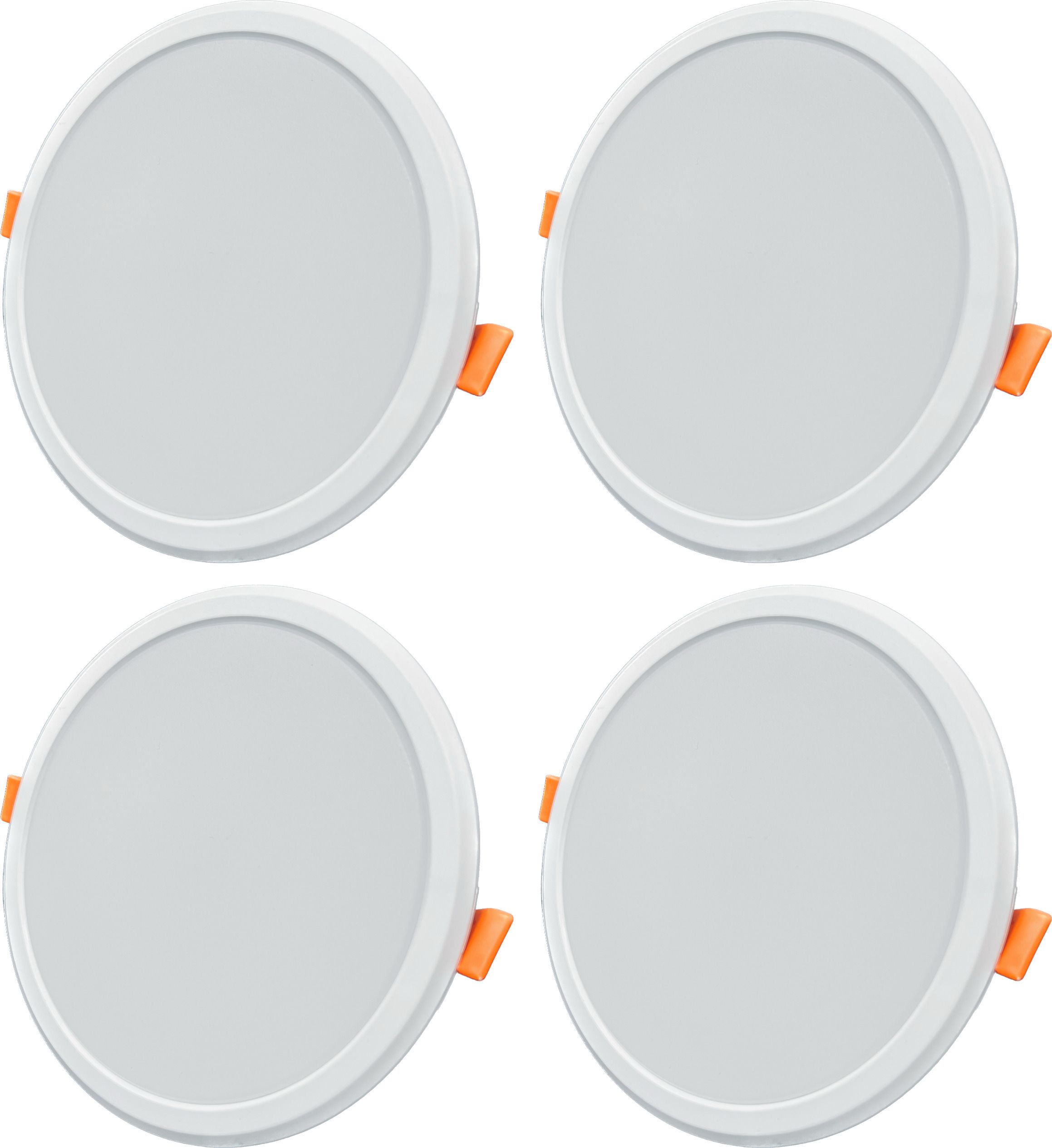 8W Warm White (3000K) Slim Round LED Panel/Recessed Ceiling Light (Pack of 4) Recessed Ceiling Lamp-image-23