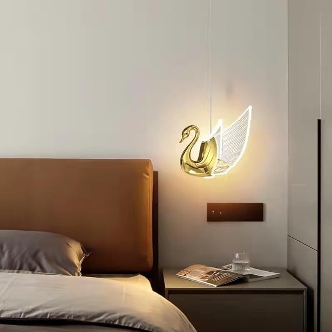 Decorative Swan Hanging Pendant Light for Living Room, Cafe, Kitchen Pack of 1 Chandelier Ceiling Lamp-image-49