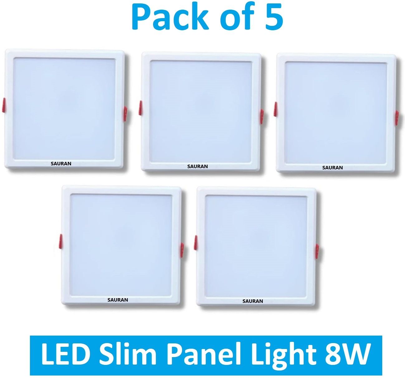 Pack of 5 Square LED Slim Panel Natural White Light 8W LSP 46.3 (With Warranty) Ceiling Light Ceiling Lamp-image-39