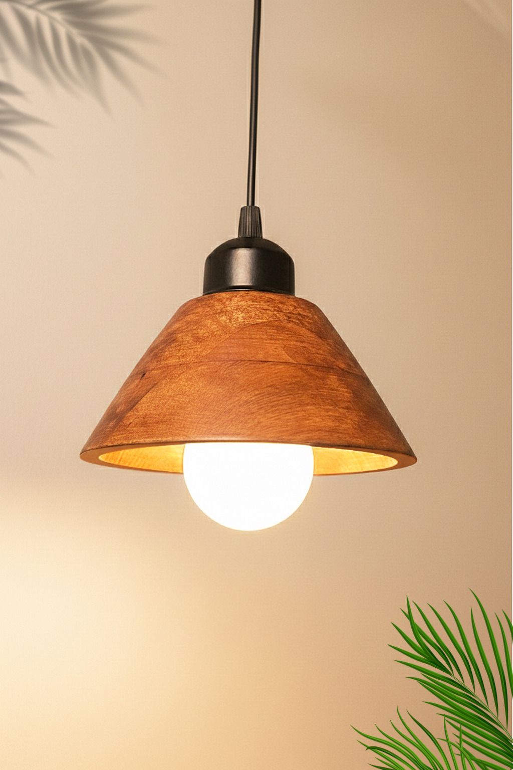 -CONICA Handcrafted Wooden Pendant Lights for Living Room & Bedroom | Ceiling Light Ceiling Lamp-image-32