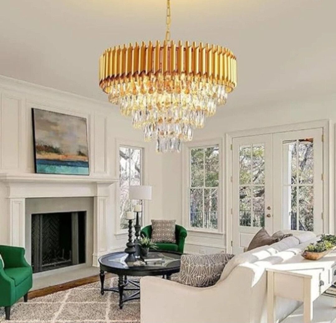 marigold Chandelier Bluetooth With Speaker 500mm Multicolor Remote control Moving Crystal Chandelier Ceiling Lamp-picture-48