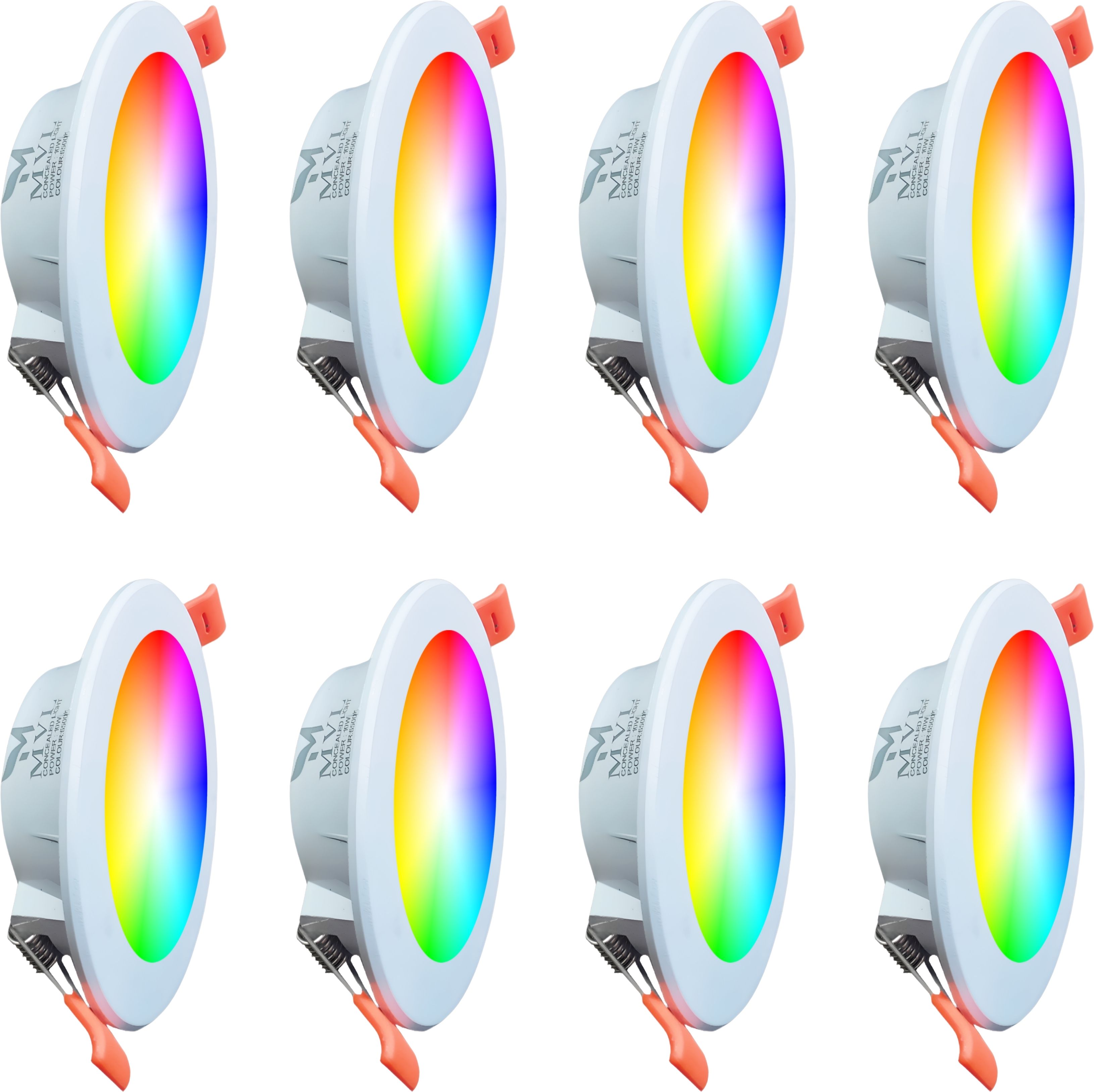 Maxa 10-Watts 7-in-1 Multicolor Round Led Conceal Down Light Pack of 8 Ceiling Light Ceiling Lamp-image-22