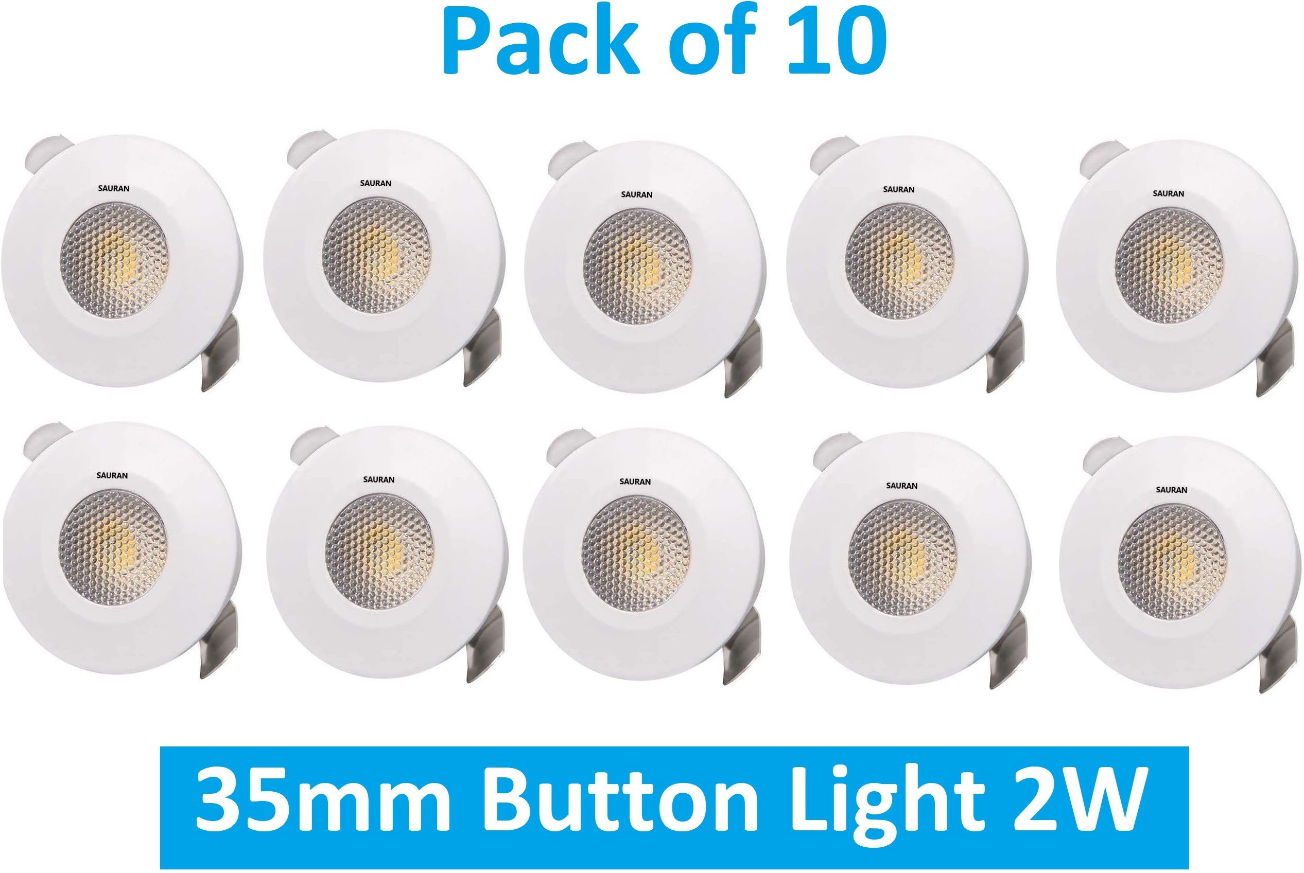 sauran Pack of 10 35mm LED Button Light 2W MBL16.4 Ceiling Light Ceiling Lamp-picture-11
