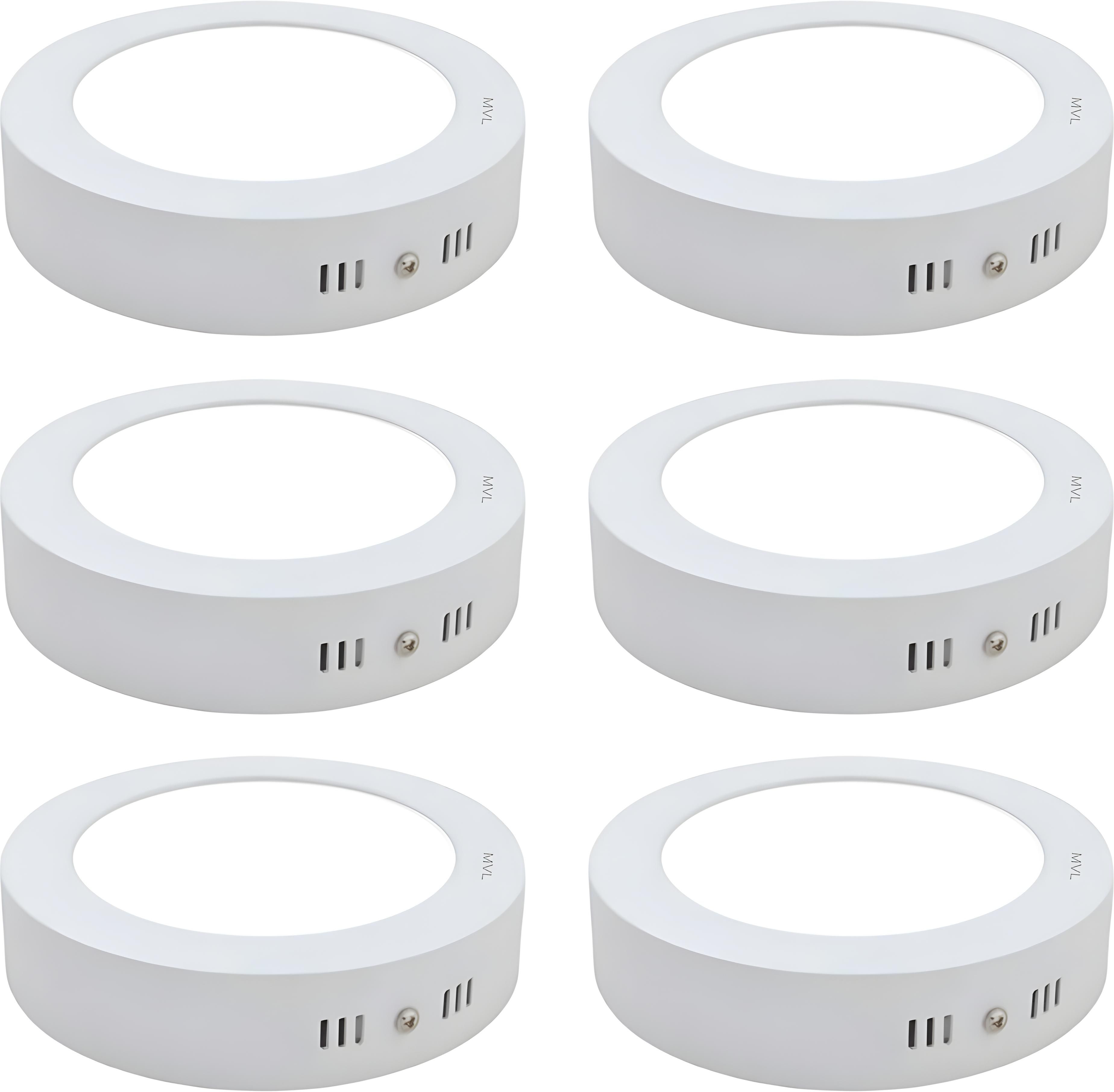 MVL 9 Watts LED Round White Surface Down Light, Pack of 6 Ceiling Light Ceiling Lamp-image-42