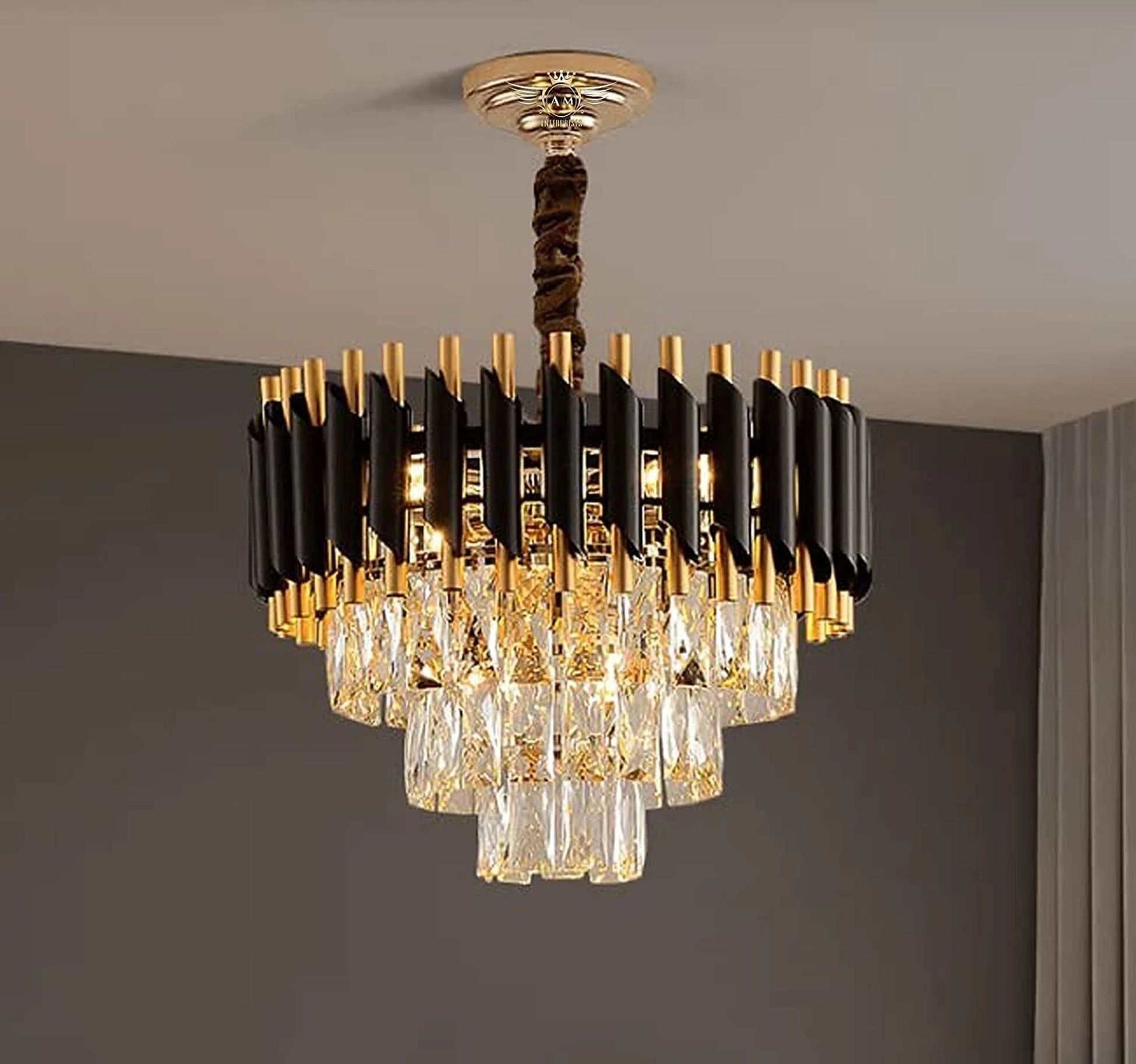 nozz ROshiv_400mm Black gold-1--277 Chandelier Ceiling Lamp-picture-20