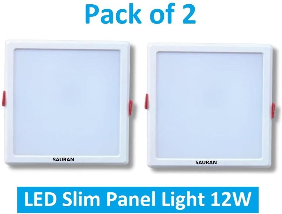 Pack of 2 Square LED Slim Panel Natural White Light 12W LSP 57.2 (With Warranty) Ceiling Light Ceiling Lamp-image-15