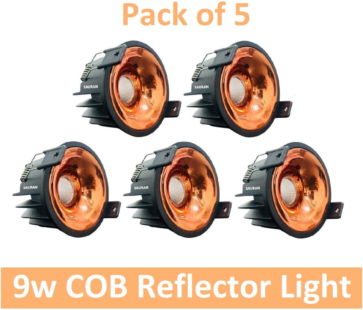 sauran Pack of 5 COB Reflector 9w LED Ceiling Light for Outdoor With Warrnty (CRL6.3) Recessed Ceiling Light Ceiling Lamp-picture-13
