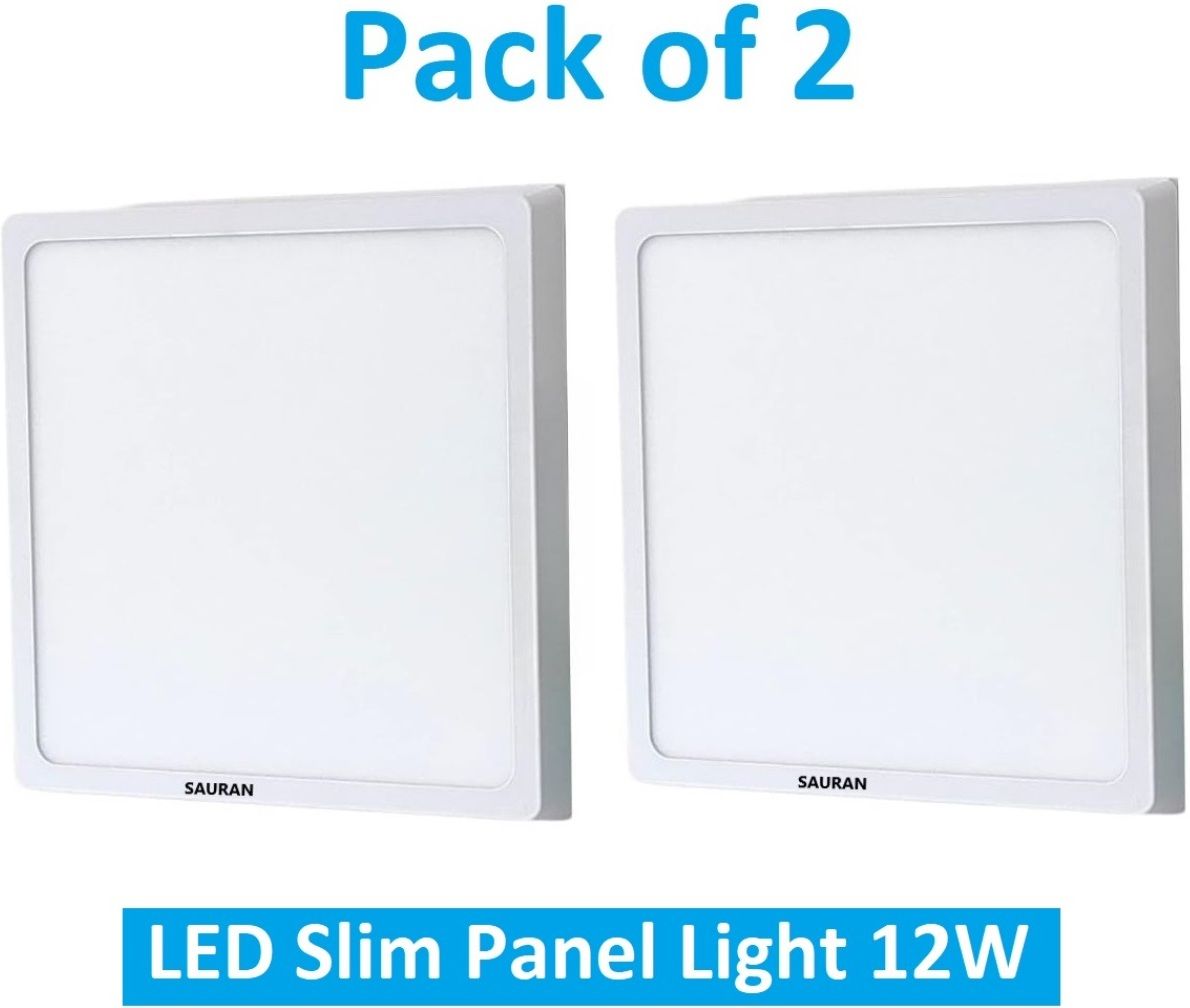 sauran Pack of 2 Square LED Slim Panel Natural White Light 12W LSP 58.2 (With Warranty) Ceiling Light Ceiling Lamp-picture-47