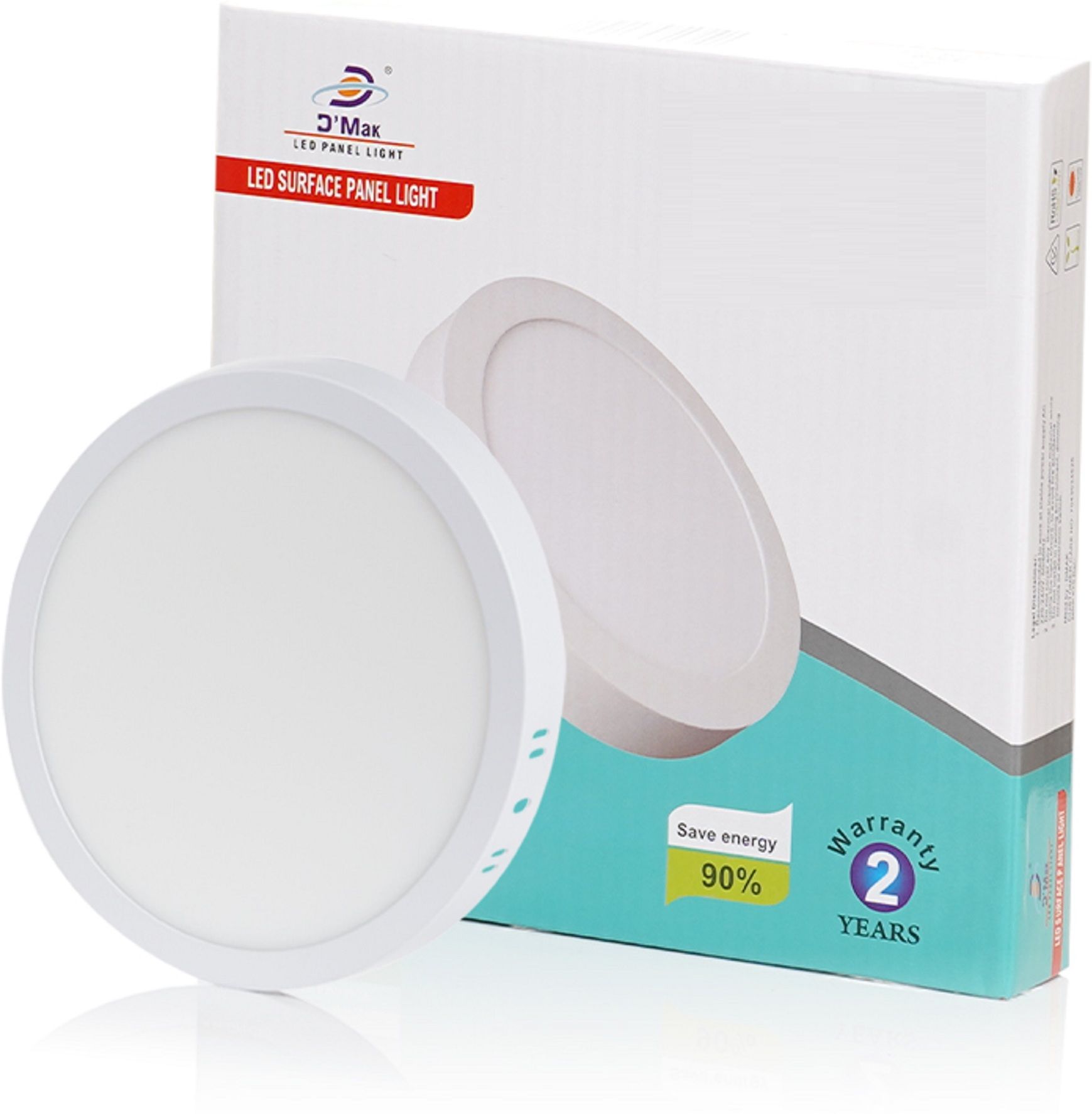 d'mak 12 Watt Round Surface Led Panel Light (White,Pack Of 01) Ceiling Light Ceiling Lamp-picture-26