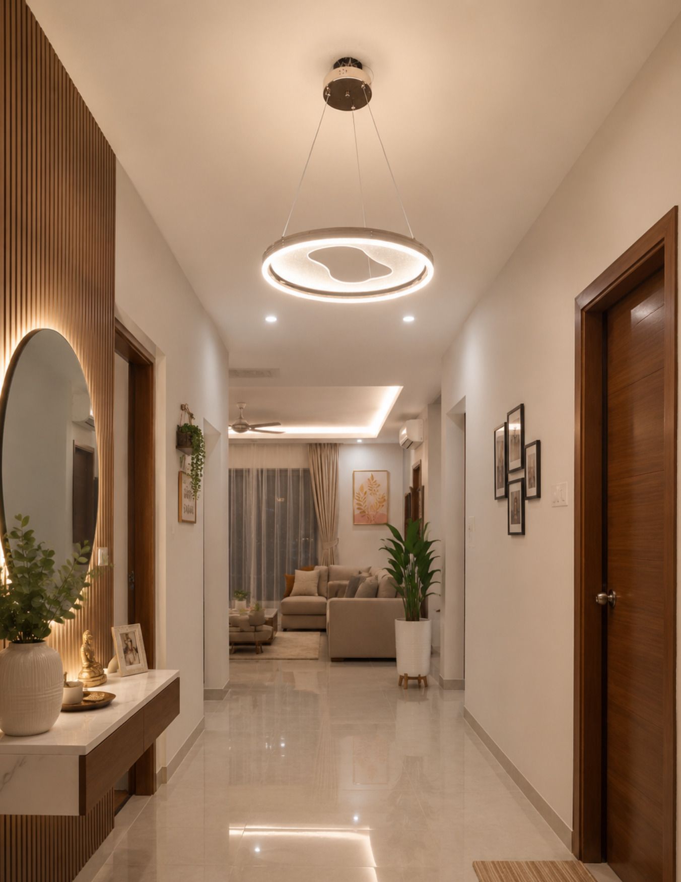 POWERLAM LED Pendant Light with 3 Color Modes | Modern Acrylic Hanging Lamp Ceiling Light Ceiling Lamp-picture-2