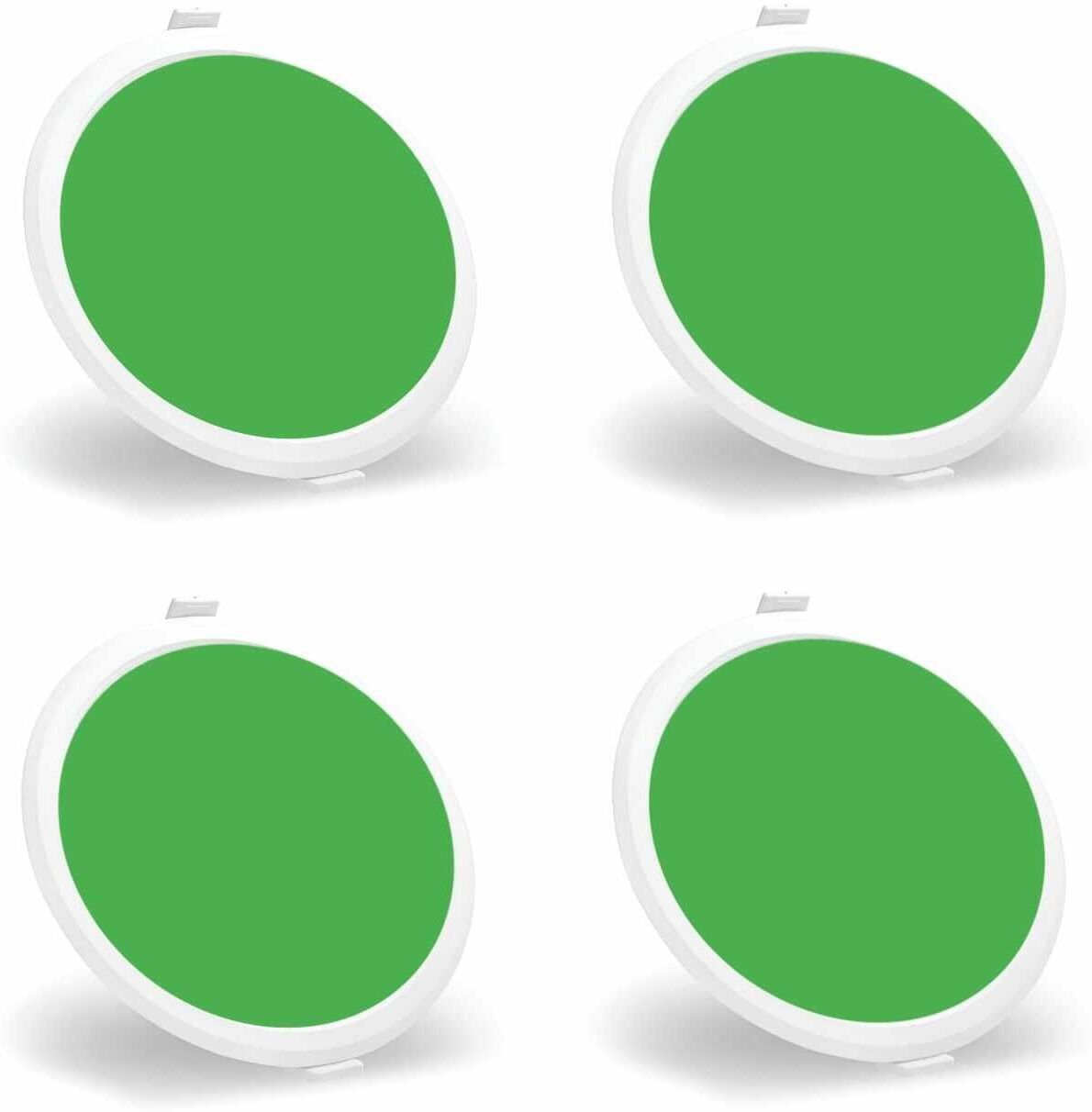 8 WATT LED ROUND PANEL LIGHT||DOWN LIGHT||CONCEAL LIGHT (green)PACK OF 4 Recessed Ceiling Light Ceiling Lamp-image-6